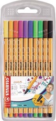 Stabilo fineliner Point 88 etui van 10 stuks in geassorteerde kleuren