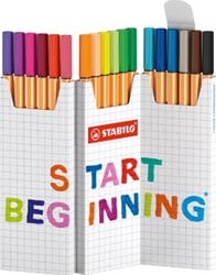 Fineliners STABILO point 88 geassorteerde kleuren deskset van 18 stuks