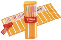 Fineliner STABILO point 88 rollerset oranje/rood à 30 kleuren