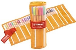 Fineliner STABILO point 88 rollerset oranje/rood à 30 kleuren
