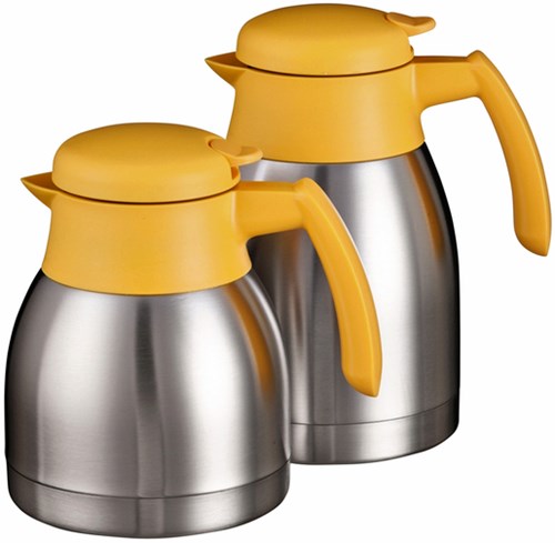 Thermoskan Bravilor dubbelwandig 1 liter RVS-geel-2