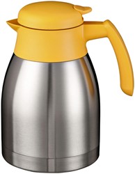 Thermoskan Bravilor dubbelwandig 1,5 liter RVS-geel