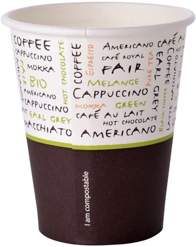 Beker afbreekbaar karton 220ml 1000 stuks