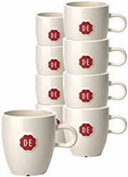 Koffiekopjes Douwe Egberts Espresso 70ml wit