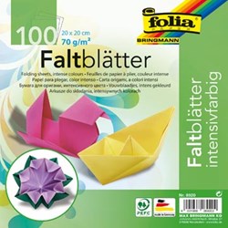 Folia vouwblaadjes 20 x 20 cm pak van 100 blaadjes