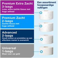 Dispenser Tork T2 460006 Design toiletpapierdispenser RVS-3