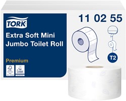 Toiletpapier Tork T2 110255 Premium 3laags 120m 600vel 12rollen