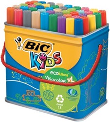 Bic Kids Viltsti Visacolor XL Ecolutions 48 stien in een metalen doos