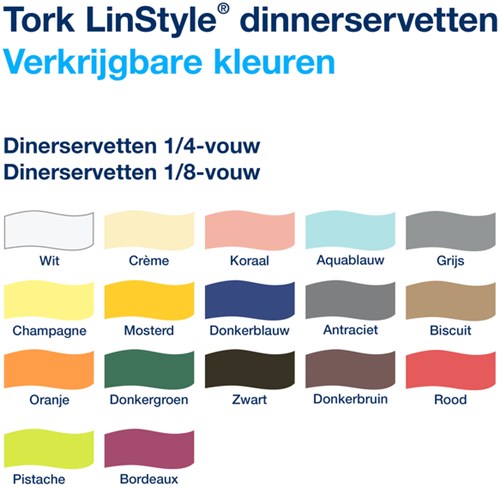 Servetten Tork 478711 LinStyle 1laags 39x39cm wit 50st.-3