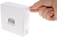 Rillprint ronde etiketten, diameter 25 mm, rol van 500 stuks, transparant