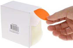 Rillprint ronde etiketten diameter 50 mm rol van 500 stuks fluo rood