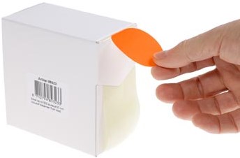 Rillprint ronde etiketten diameter 50 mm rol van 500 stuks fluo rood