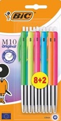 Balpen Bic M10 colors limited edition blister 8+2 gratis