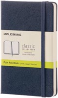 Moleskine notitieboek 9 x 14 cm effen harde cover 192 blad saffier