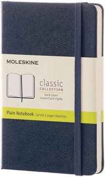 Moleskine notitieboek 9 x 14 cm effen harde cover 192 blad saffier