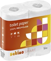 Toiletpapier Satino Comfort 2-laags 200vel wit 4rollen