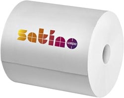 Poetsrol Satino/Wepa Premium 2-laags 25cmx370m wit 2rollen