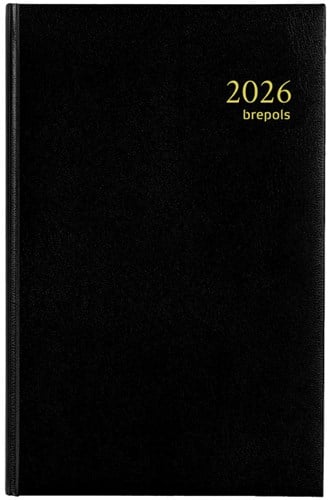 Dagagenda 2025 1 dag per pagina Brepols Saturnus Lima zwart