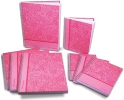 Notitieboek A4 geruit roze Pergamy Mandala