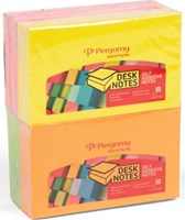 Pergamy notes 76 x 127 mm 4 geassorteerde neon kleuren pak van 12 blokken-2