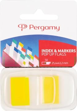 Pergamy index 43 x 25 mm geel