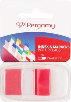 Pergamy index 43 x 25 mm rood