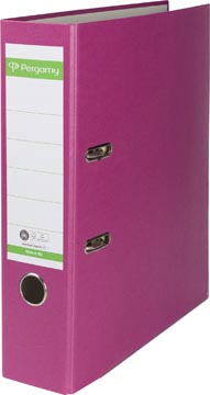 Ordner A4 Recycolor papier rug van 8 cm paars Pergamy