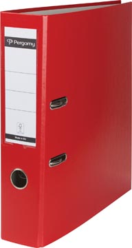 Ordner A4 karton met PP Pergamy 75mm rug rood