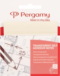 Pergamy transparante notes 76 x 76 mm 50 vel wit