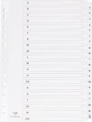 Tabbladen alfabet met indexblad A4 11-gaatsperforatie met 20 tabs