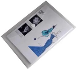 Documentenmap A4, transparante PP met klittenband sluiting pak van 10 stuks