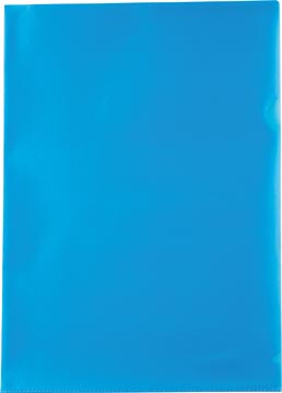 Insteekhoes L-map A4 blauw 120 micron pak van 25 stuks Pergamy