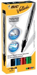 Bic Velleda whiteboard marker Liquid Ink doos van 4 stuks assorti