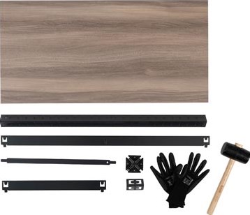 Avasco stellingkast zwart Home Maxi 176 x 90 x 45 cm 5 legborden eiken-2