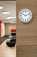 MAULstep wandklok, radiogestuurd, diameter 30 x 5 cm, kunststof kader, zilver-2