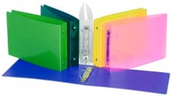 A5 Ringmap liggende Propyglass geassorteerde transparante kleuren