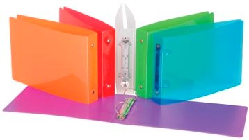A5 Ringmap liggende Propyglass geassorteerde transparante kleuren