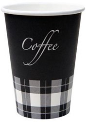 Koffiebeker to go uit karton 180 ml 100 stuks zwart