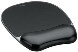 Fellowes muismat met polssteun Crystals  Gel zwart