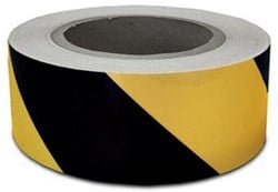 Waarschuwingstape, ft 50 mm x 66 m, zwart/geel