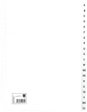 Tabbladen abc A4 in wit met 20 tabs-2