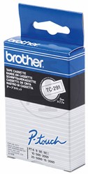 Zwart op witte TC-291 Brother labelprinter tape 9mm