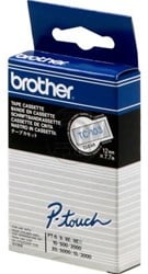 Brother labelprinter tape TC-103 voor P Touch 12 mm blauw op transparant