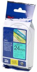 TZE-751 Brother zwart op groene tape 24mm
