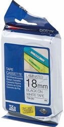 TZE-241 Brother zwart op witte tape 18mm