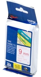 TZE-222 Brother rood op witte tape 9mm