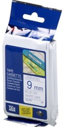 TZE-223 Brother blauw op witte tape 9mm