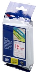 TZE-242 Brother rood op witte tape 18mm