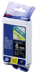TZE-315 Brother wit op zwarte tape 6mm