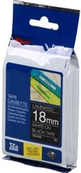 TZE-345 Brother wit op zwarte tape 18mm